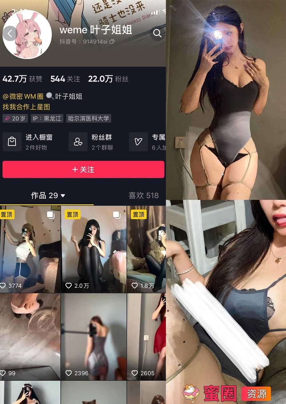 抖音 叶子姐姐 叶宝超甜 微密圈 觅圈 网红吃瓜 私密福利资源 NO.018期 【11P4V】-夸夸源码站