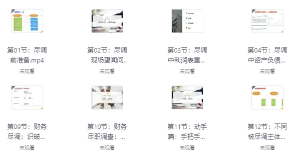 陆家嘴学堂·财务尽调基础与实务-夸夸源码站